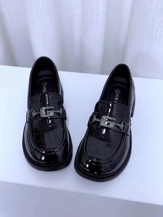 圆头经典乐福鞋英伦风一脚蹬百搭中跟时尚软底乐福鞋女#小皮鞋 #女鞋