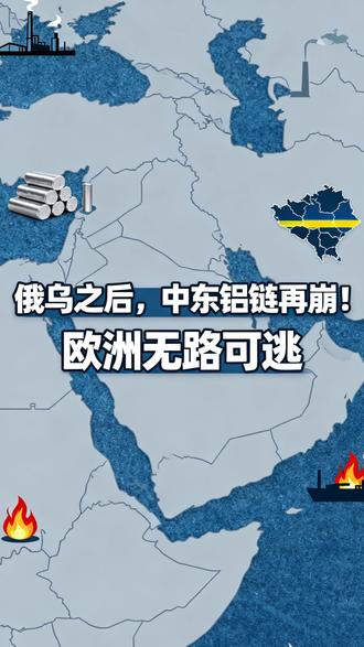 俄乌之后,中东铝链再崩!欧洲无路可逃 #俄罗斯 #中东 #铝价 #欧洲