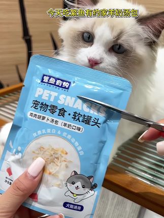 家里不爱喝水的宝贝,一定要试试繁鱼有约家这个羊奶补水汤包!!#吃货猫 #沉浸式吃饭 #萌宠好物 #羊奶汤包 #繁鱼有约