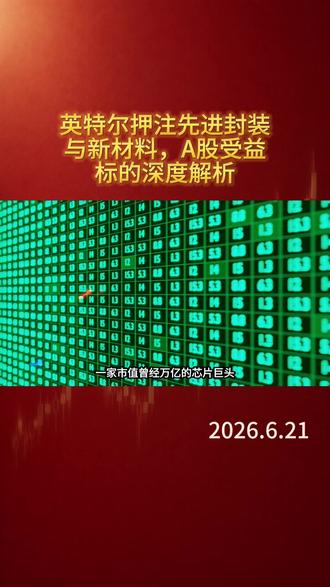 英特尔押注先进封装与新材料,A股受益标的深度解析 #英特尔 #半导体材料 #先进封装
