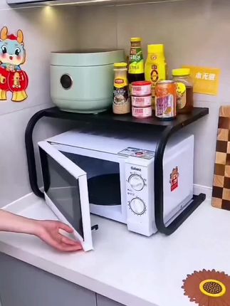 #微波炉置物架#双层置物架 #收纳整理置物架 #厨房好帮手