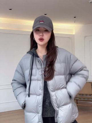 #羽绒服穿搭 #今日分享 #穿搭不重样 百搭圆领羽绒服