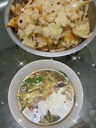 紫菜蛋花汤配油馍好像是绝配哦#家常饭菜