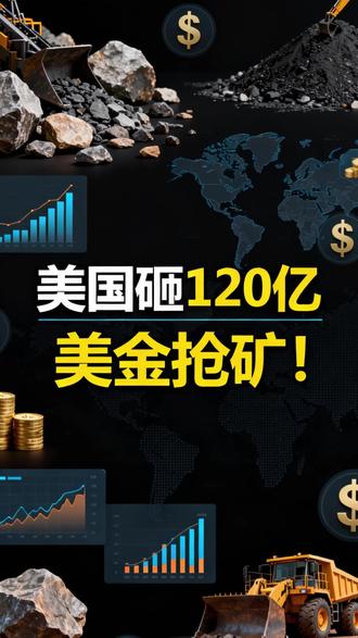 美国砸120亿美金抢矿!博弈升级 #美国 #金矿 #博弈 #财经