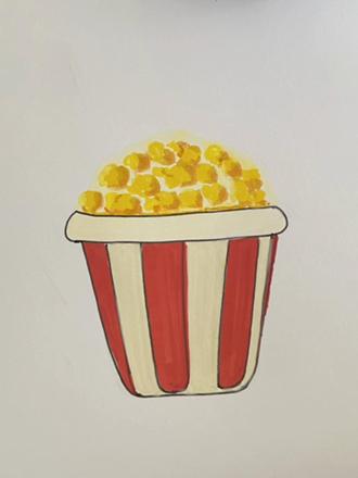 恭喜你学会了画爆米花表情包 #跟着抖音学画画 #简笔画 #画渣日常