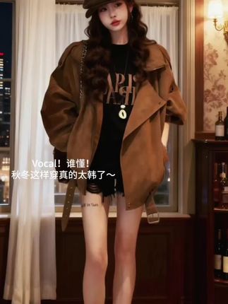 复古味浓浓的焦糖机车外套好帅#,上身嘎嘎好看又百搭,美拉德穿搭爱了爱了❤️#早秋穿搭 #夹克外套 #复古穿搭 #又美又飒@上热门🔥🔥🔥 @DOU+上热门 @抖加🔥上热门🔥dou+🔥热点宝