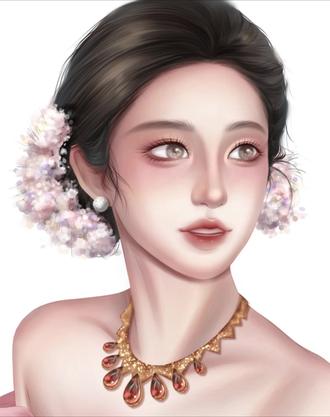 珠宝再贵,又怎能比得过刘亦菲本身的惊艳呢?#春天请你画朵花 #刘亦菲 #神仙姐姐 #摸鱼 #画画