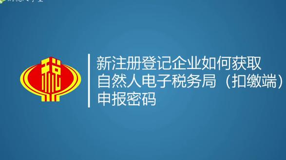 新注册企业如何获取自然人电子税务密码