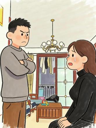 无能的丈夫只会冲妻子发火 #画一个故事 #歌曲樱花最美是飘落 #夫妻 #婚姻 #生活