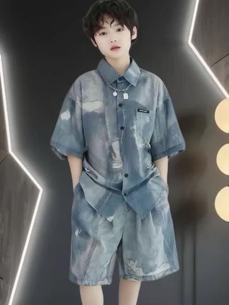 男童穿搭|被问爆 清爽牛仔套装 #儿童穿搭 #牛仔套装 #男童时髦穿搭 #夏日穿搭#谁穿谁好看