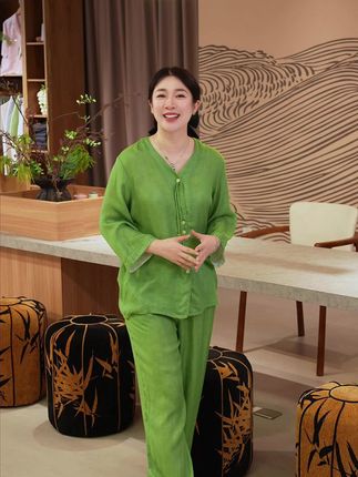 #天丝家居服 #面料柔软舒适 #夏日必备 #舒适透气又凉快 #新中式穿搭