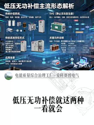 低压无功补偿系统是什么 #电压暂降 #电压波动 #谐波治理 #无功补偿 #爱科赛博