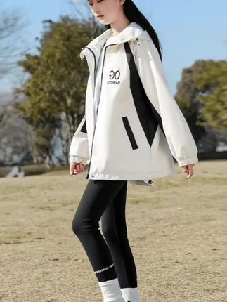 女童外套春秋款2025新款儿童装洋气学生韩版百搭上衣大童春装风衣