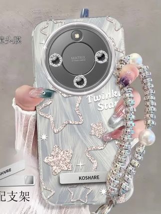 带镜头膜荣耀X70手机壳MTN-AN00全包防摔软壳Honorx70羽纱星星#这个手机壳真的长在我心巴上了 #星星手机壳 #支架手机壳