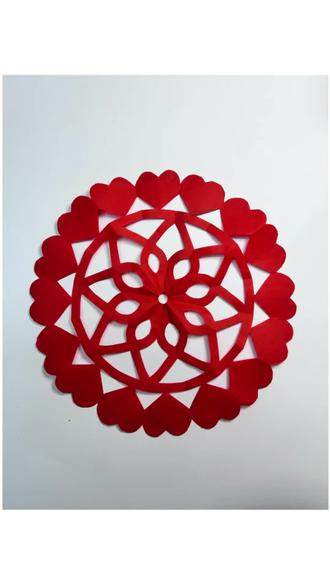 简单的剪纸教程爱心数字3剪纸 简单好看手工diy 四折剪纸 #简单小手工 #创作者中心 #剪纸教程 #窗花贴纸 #手工diy 剪窗花