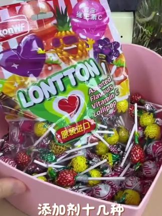 马来西亚进口LonttonWF维C水果棒棒糖水果糖糖果解馋零食#好吃不贵经济实惠#好物分享