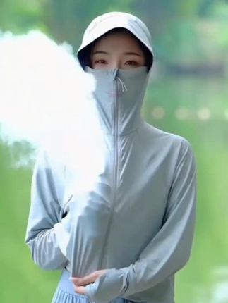 防晒衣女短款夏季防紫外线透气遮阳冰丝高档薄款防晒服衫外穿外套#防晒衣