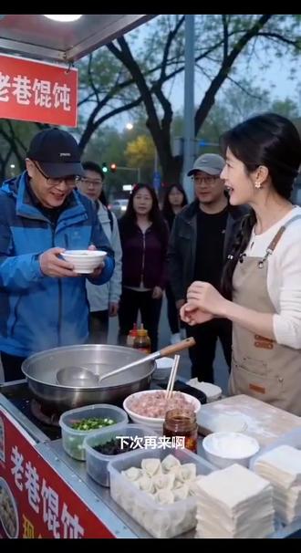 #AI老巷馄饨摊记事 #随变ai随便玩 #摆摊创业 #