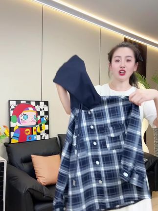 帅气舒服特别适合现在穿的衬衫外套#强烈推荐 #格子衬衫外套 #青少年服饰