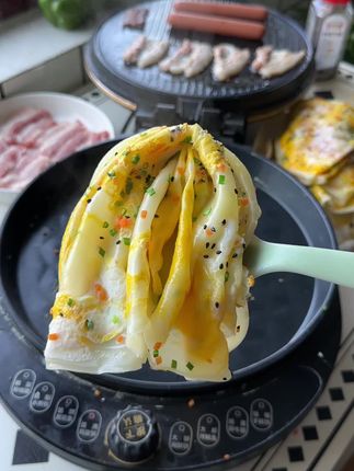 早起五分钟就能搞定的早餐鸡蛋饼,做法简单的营养早餐