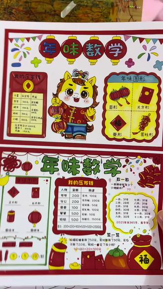 年味数学手抄报线稿来了,纸张厚实,印刷清晰,四个尺寸任你选择!#年味数学手抄报 #年味数学 #手抄报 #手抄报线稿