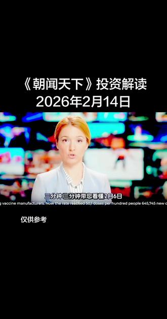 2026年2月14日,朝闻天下投资解读,看看都有哪些好机会。
#新闻#投资#财经#政策解读#上热门