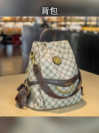 戈兰黛品牌轻奢女包2025新款双肩包女百搭印花多功能防盗旅行背包#包包推荐 #潮流女包 #百搭包包