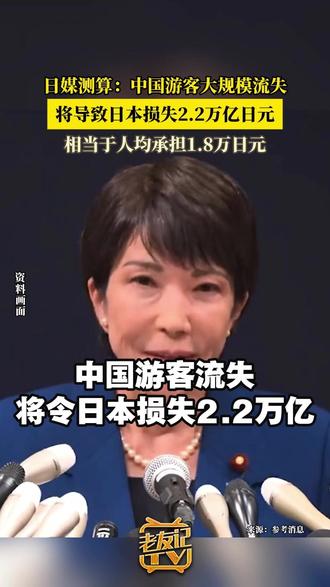 #日媒测算民众平摊失去中国游客损失 【日媒测算:中国游客大规模流失将导致日本损失2.2万亿日元 】#中国游客流失令日本损失2.2万亿# 据日本共同社近日报道,受中国游客大规模流失的影响,日本方面可能面临约2.2万亿日元(约1034 亿元人民币)的经济损失。对此,当地时间11月18日,日本保守党党魁百田尚树在记者会上表示,“2兆2000亿日元损失”平均到日本约1.2亿人口上,每人相当于承担约1.8万日元。(参考消息)#日本 #高市早苗