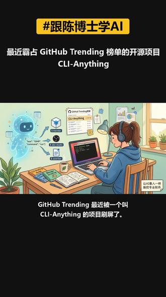 最近霸占 GitHub Trending 榜单的开源项目 GitHub Trending 最近被一个叫 CLI-Anything 的项目刷屏了。它不是花架子,而是真能把 GIMP、Blender、LibreOffice、OBS 这类专业软件,一键转成 AI 能直接调用的命令行工具。
核心思路很狠:AI 擅长处理结构化文本,干嘛还让它看屏幕、点鼠标?直接把所有软件变成 CLI,让智能体像人一样精准操控复杂程序。#AI开源项目