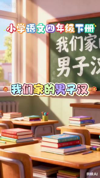 四年级下册20《我们家的男子汉》#小学语文 #四年级下册 #课文动画 #新教材内容解读