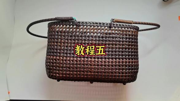 可活动提手大野餐篮子##藤条编织#编织教程#日常分享