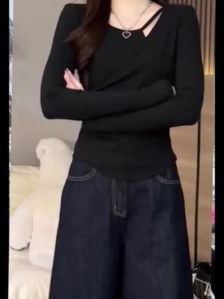2025秋季新款 时尚装饰扣子纯色收腰修身显瘦洋气长 #小个子女生的夏日通勤穿搭 #早秋中性风穿搭 #穿搭分享