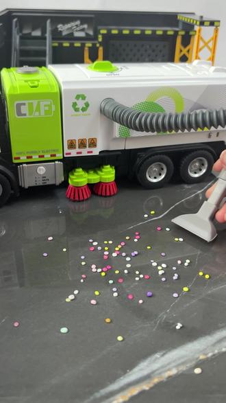 能扫地吸尘的玩具车也有大号啦,三档可调节#儿童玩具 #合金玩具 #扫地车玩具 #益智玩具 #玩具推荐