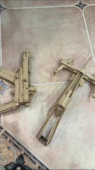 #手工DIY#水视频#皮筋枪2.0#战术弩