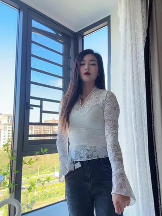 #蕾丝打底衫 #显瘦显高显气质