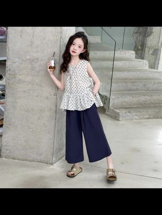 女童夏装套装2025新款女孩大童夏季韩系穿搭儿童超好看背心两 #高品质童装 #夏季穿搭 #生女儿就是用来打扮的 #女童穿搭 #每日童装穿搭分享