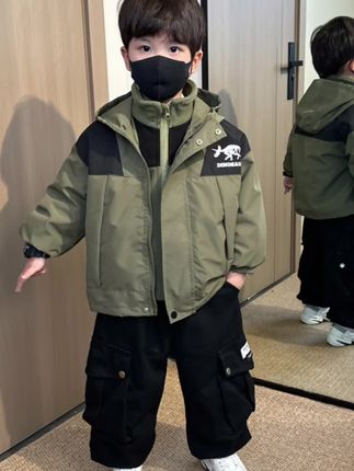 男童潮酷外套#高品质童装 #男童穿搭 #三合一冲锋衣