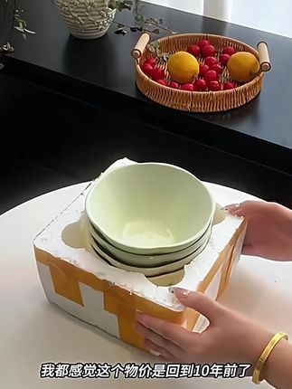 瓷县令6英寸奶油花瓣碗简约米饭碗家用陶瓷餐具欧式轻奢INS风#陶瓷餐具 #家用碗碟 #欧式轻奢风 #奶油花瓣碗 #好物推荐🔥