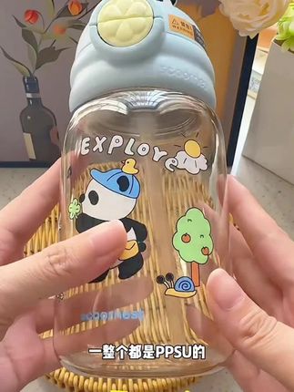 儿童水杯宝宝喝水直饮吸管杯PPSU上学专用便携防摔户外幼儿园#儿童水杯#防摔水杯#水杯#直饮水杯#便携水杯
