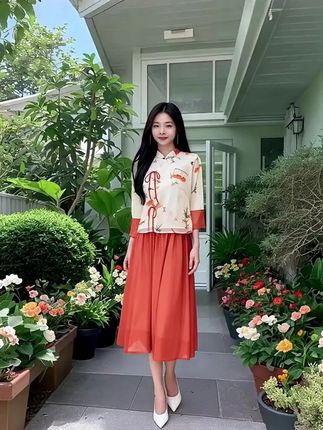 新中式女款汉服#夏季穿搭 #夏日穿搭 #每日搭配分享👗时尚穿搭 #穿出你的时尚你的感觉 #出游穿搭