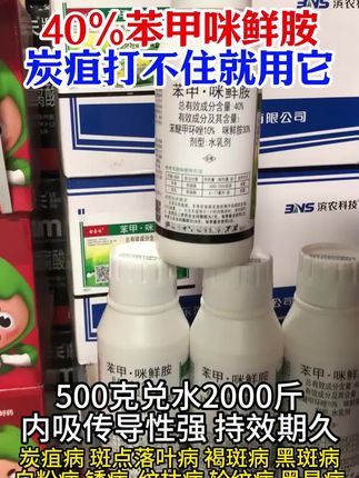 炭疽难打打不住,就用苯甲咪鲜胺#苯甲咪鲜胺 #病虫害防治 #炭疽病 #炭疽病防治 #农资肥料