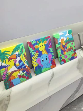 这么漂亮的画,居然是我没学过美术的儿子画的,真的惊艳到我了。只需要把数字对号入座的#数字画 真的太适合小朋友了!#手工涂鸦 #涂鸦数字画