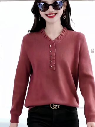 外贸原单意大利女装清仓欧货秋冬毛衣宽松休闲 百搭气质上衣针织衫#针织衫 #秋季穿搭 #谁穿谁好看 #秋冬穿搭