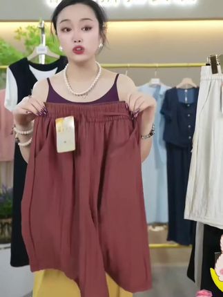 岚缈莱塞天丝亚麻高腰夏季五分A字裤超轻短裤亚麻裤031#好物推荐🔥 #热卖中的爆款 #