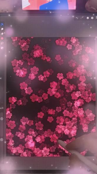 第八集:画世界pro 超美的樱花笔刷 #画世界pro #板绘 #笔刷制作 #绘画 #跟着抖音学画画