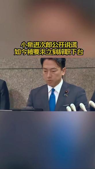 #小泉进次郎公开说谎如今被要求立刻辞职下台