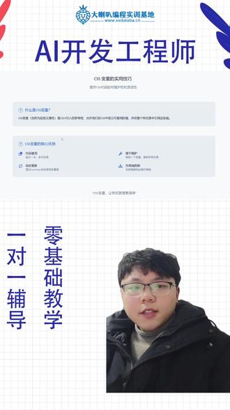 CSS 变量的实用技巧 一行代码修改整个网站的主题色,这个技巧太实用了!#网络营销 #编程 #大喇叭编程实训基地 #新乡 #新乡加油