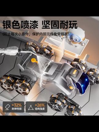 淘嘟嘟生日礼物银色机器狗八轮儿童玩具车男孩遥控益智变形#儿童玩具 #玩具儿童 #遥控玩具 #益智儿童玩具 #儿童玩具推荐