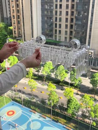 隐形折叠省空间!20夹吸盘袜子架,免打孔多场景用 #吸盘式 #免打孔 #多功能 #多功能袜子架 #省空间收纳