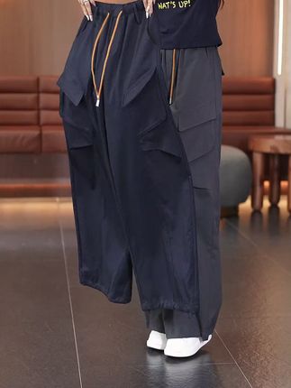 2025早秋设计感大口袋美式宽松工装高腰休闲裤! #高腰大口袋 #轻熟风裤子 #美式工装裤 #大口袋设计 #轻熟风穿搭